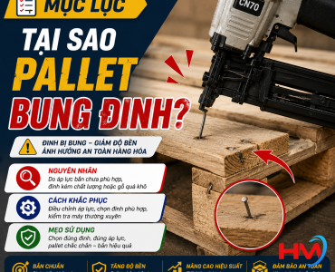 Bị bung đinh khi bắn vào pallet