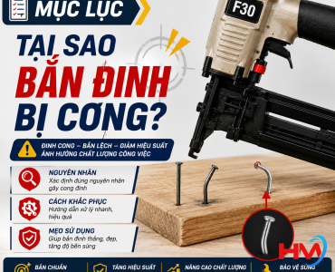 Tại sao đinh bắn bị cong
