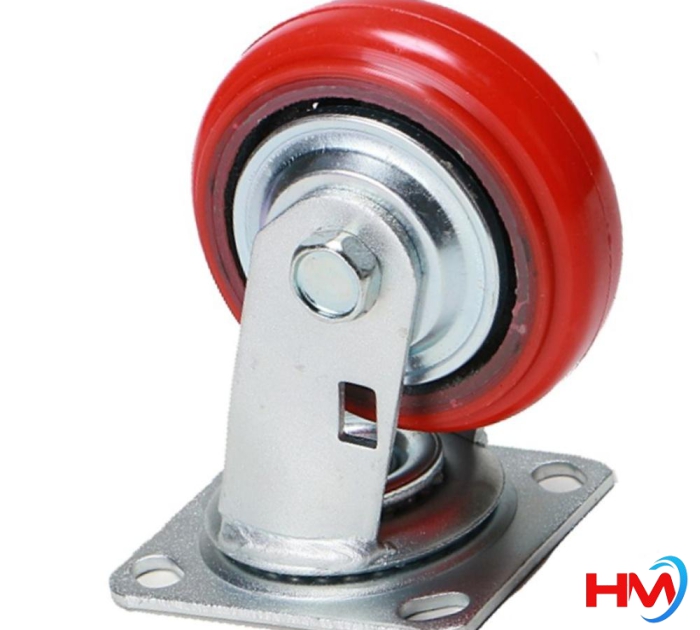 Bánh xe PU đỏ 75MM